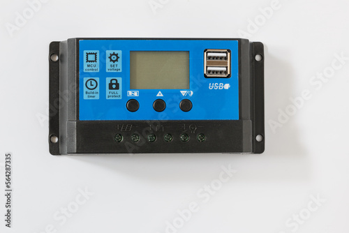 solar charge controller on white background