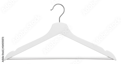 White clothes hanger cut out