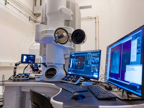 In Transmission Electron Microscopy (TEM) a beam of electrons is transmitted through a specimen (ultrathin section 