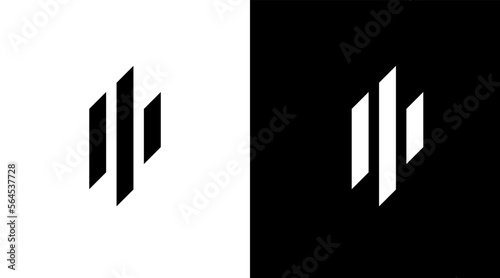 Business logo minimalist monogram m letter initial black white icon illustration Designs templates
