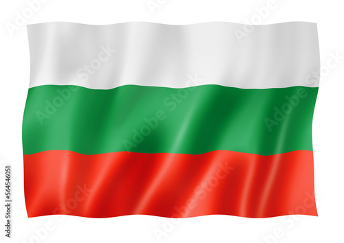 Bulgarian flag isolated on white