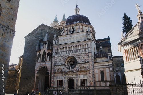 The facade of the Colleoni Chapel. Bergamo, Italian Capital of Culture 2023, Italy