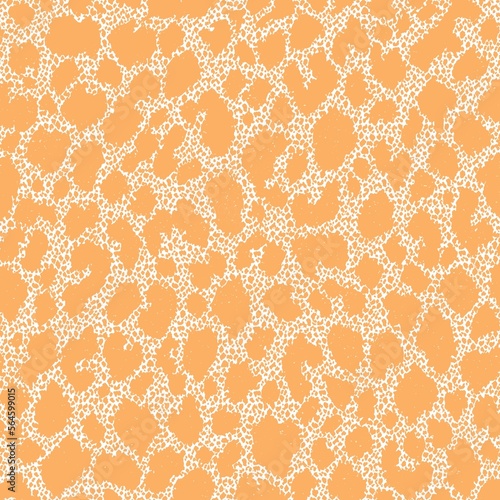 Powtarzalny wzór skóry żyrafy, pomarańczowy.