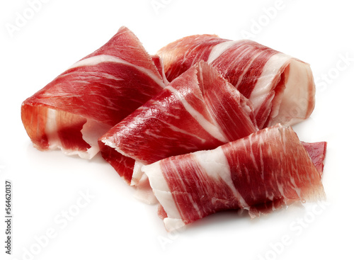 iberico ham cut isolated