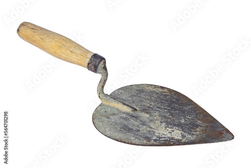 construction trowel, cement trowel isolated from background