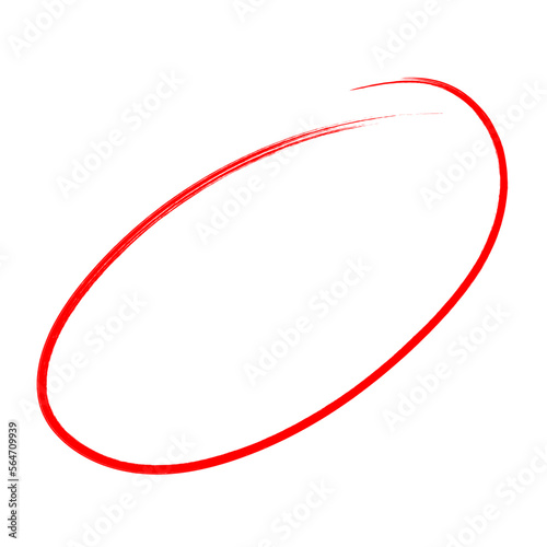 red circle brush stroke marker highlighter