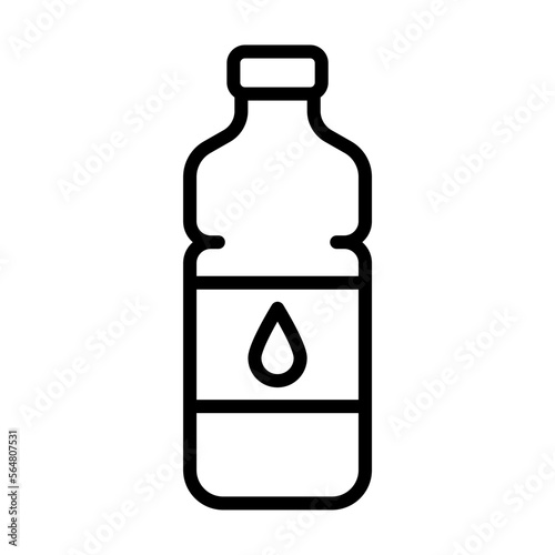 Icono de botella de agua. bebida saludable, agua potable. Ilustración vectorial