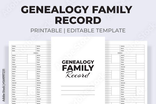 Genealogy Family Record