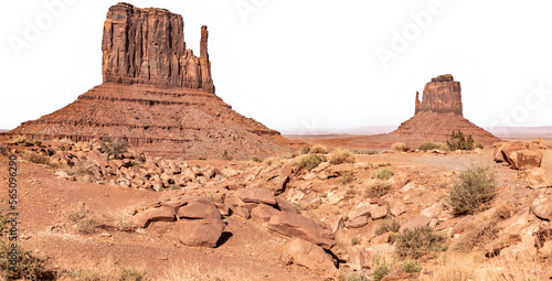 Monument Valley with transparent sky