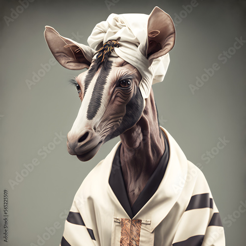 Scientist or Doctor okapi portrait