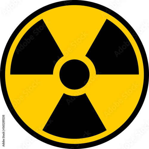 Nuclear Hazard Ionizing Radiation Trefoil Danger Symbol. Vector Image.