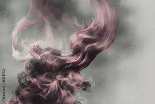 Smoke in Silken Flow on Colored Surface.