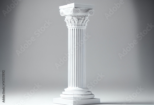 column isolated on white, generative ai