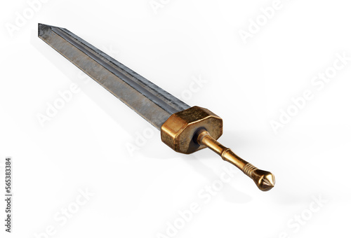 3d render of dirk knife isolated on white