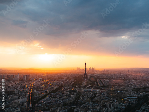 Torre Eiffel al atardecer desde torre Montparnasse 