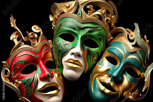 Mardi Gras comedy tragedy masks