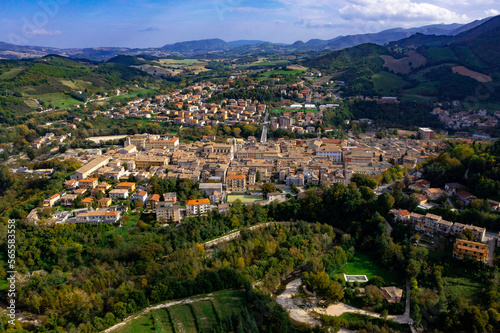 Cagli in Italy Aerial View