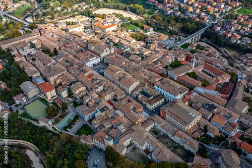 Cagli in Italy Aerial View