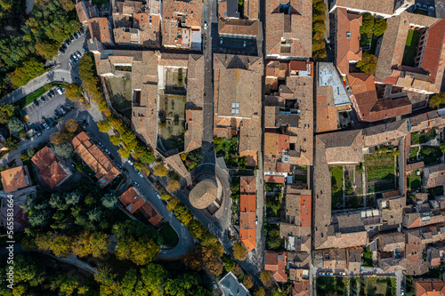 Cagli in Italy Aerial View