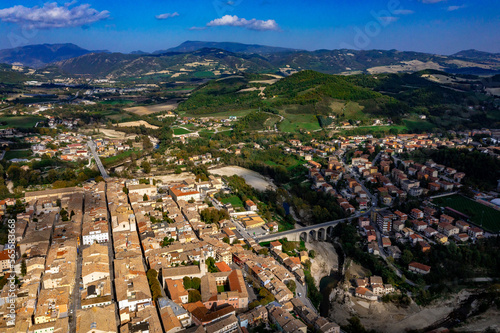 Cagli in Italy Aerial View