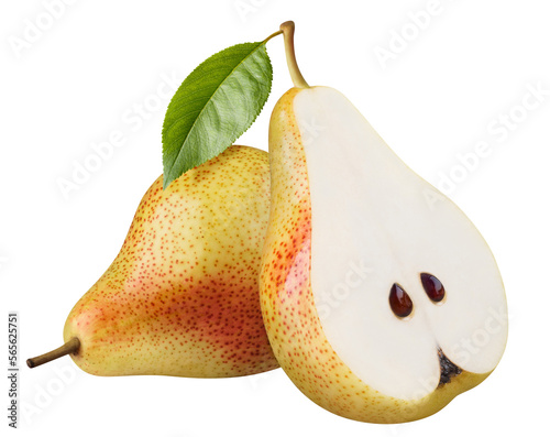 Delicious pears cut out