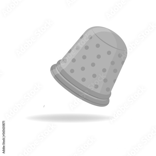 Sewing thimble vector isolated illustration