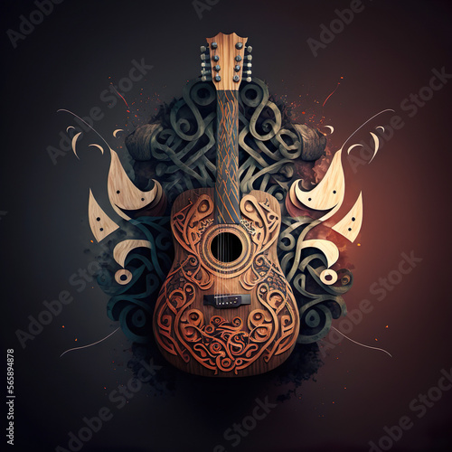 Viking Fantasy acoustic guitar mandolin bard instrument