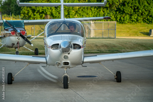 Small airplane on the ground