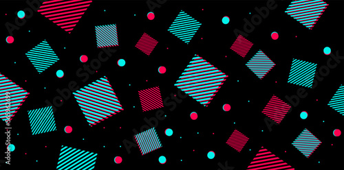 Abstract background design with social media colors, neon style modern copy space