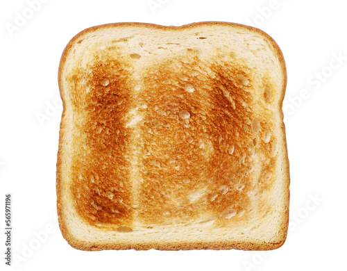 Slice of delicious toasted bread cut out