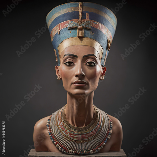 Generative ai Statue of an ancient Egyptian queen