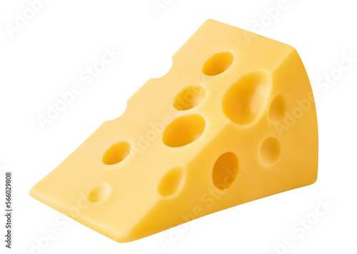 Piece of delicious cheese cut out