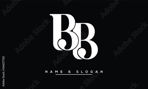 B, BB Abstract Letters Logo Monogram