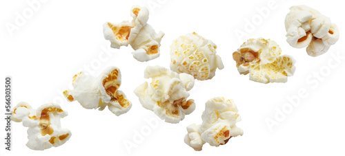 Flying delicious popcorn cut out