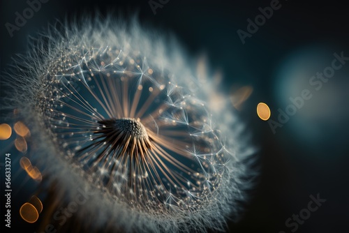 Close-up of a dandelion with bokeh background - ai-generated