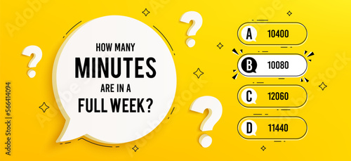 Quiz game menu, test questions choice. Template for TV show or trivia game. Riddle with question and answer options. Quiz game on yellow background with chat bubble. Vector illustration