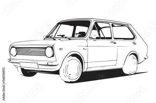 fiat car illustration