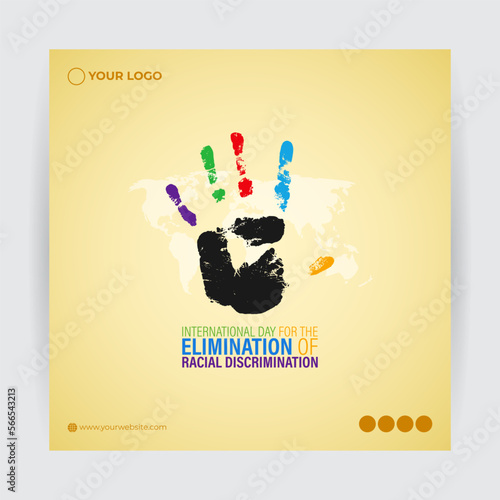 Vector illustration for International elimination day of Racial discrimination