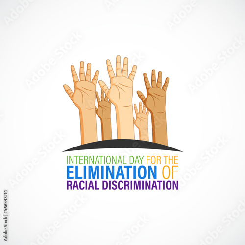 Vector illustration for International elimination day of Racial discrimination