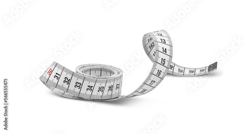 Measuring tape isolated on a transparent background