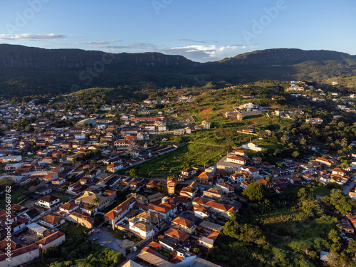 amazing historic city from the colonization era with beautiful sunset 