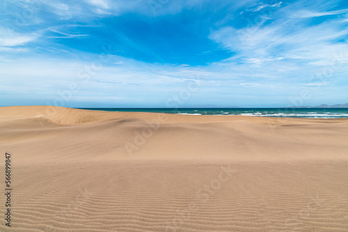 sanddune rippling surface of dry sand dune