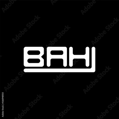 BAH letter logo creative design with vector graphic, BAH simple and modern logo.