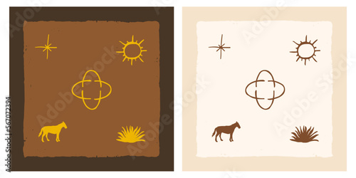 symbols boho desert western set