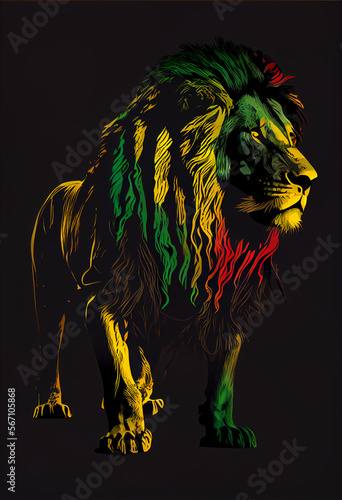 Rasta Lion Standing