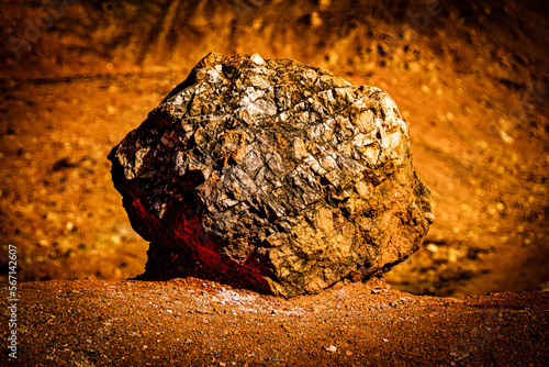 Rock in a bauxite mine (martian landscape)