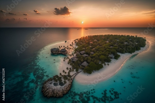 Image Resembling Soneva Fushi, Maldives. paradisiacal island, resort vacations