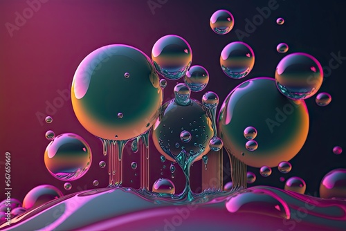 bubble liquid background abstract