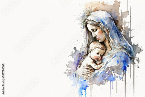 Baby Jesus and Virgin Mary, Generative Ai