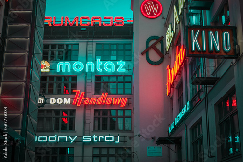 Neon street in Wroclaw - Wallpaper 